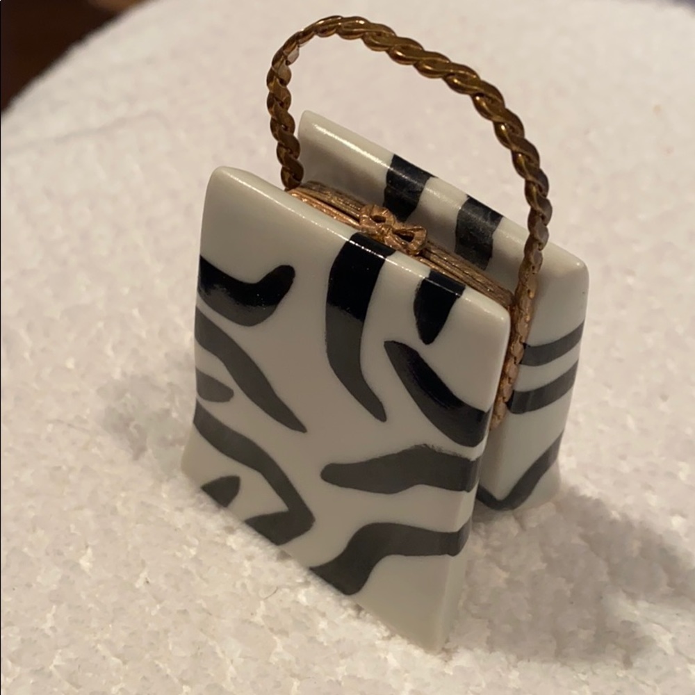 Limoge box zebra purse
